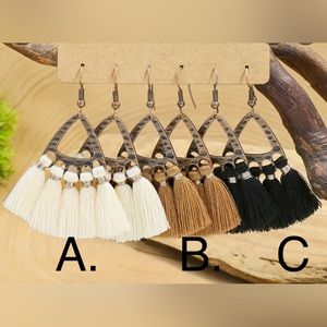 BLACK New Tassel Bohemian Earrings
